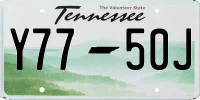 TN license plate Y7750J