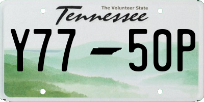 TN license plate Y7750P