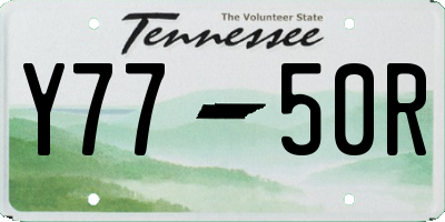 TN license plate Y7750R