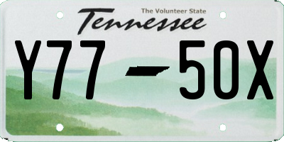 TN license plate Y7750X