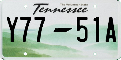 TN license plate Y7751A