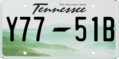 TN license plate Y7751B