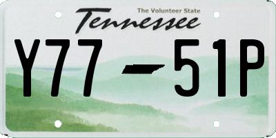 TN license plate Y7751P