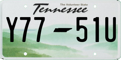 TN license plate Y7751U