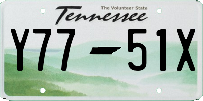 TN license plate Y7751X