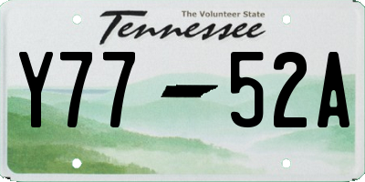 TN license plate Y7752A
