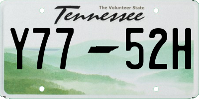 TN license plate Y7752H