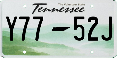 TN license plate Y7752J