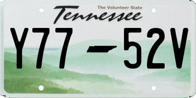 TN license plate Y7752V