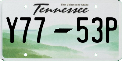 TN license plate Y7753P