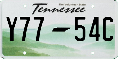 TN license plate Y7754C