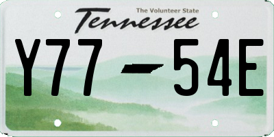 TN license plate Y7754E