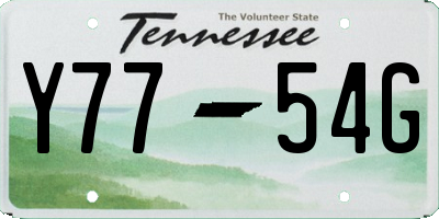 TN license plate Y7754G