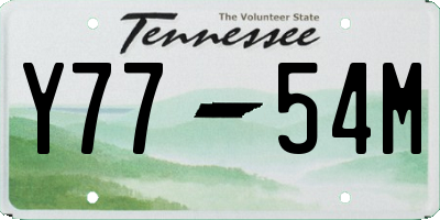 TN license plate Y7754M