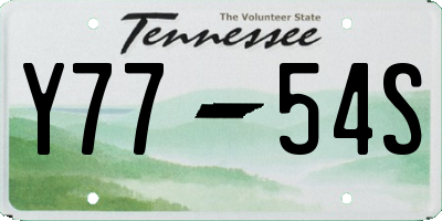 TN license plate Y7754S
