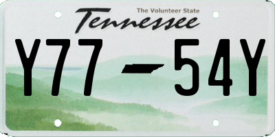 TN license plate Y7754Y