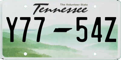 TN license plate Y7754Z