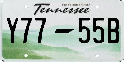TN license plate Y7755B
