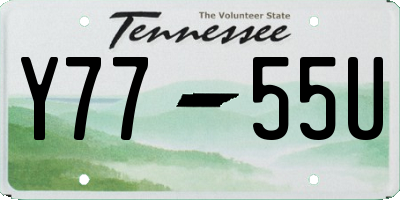 TN license plate Y7755U