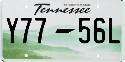 TN license plate Y7756L