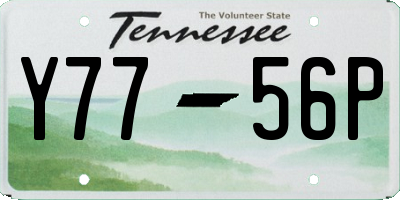 TN license plate Y7756P