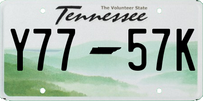 TN license plate Y7757K