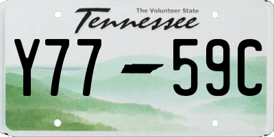TN license plate Y7759C