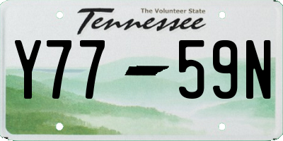 TN license plate Y7759N