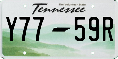 TN license plate Y7759R