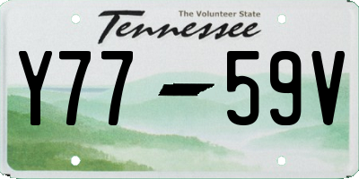TN license plate Y7759V