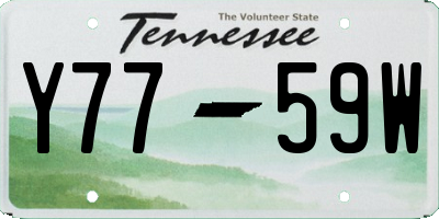 TN license plate Y7759W