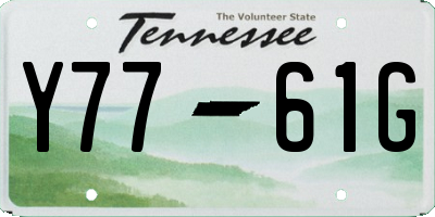 TN license plate Y7761G