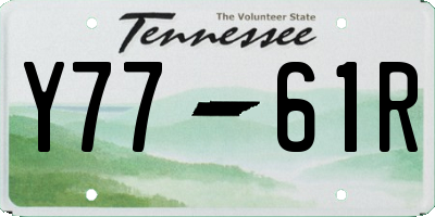 TN license plate Y7761R