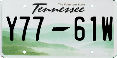 TN license plate Y7761W