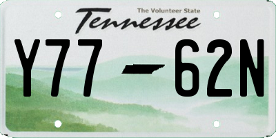 TN license plate Y7762N