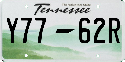 TN license plate Y7762R