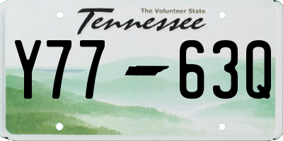 TN license plate Y7763Q
