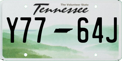 TN license plate Y7764J