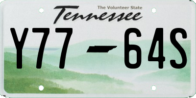 TN license plate Y7764S