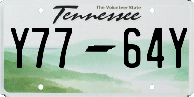 TN license plate Y7764Y