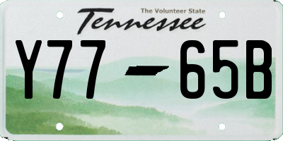 TN license plate Y7765B