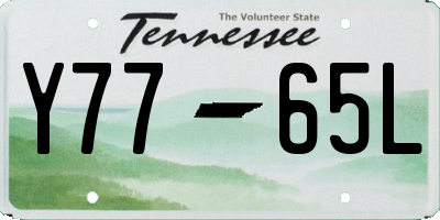 TN license plate Y7765L