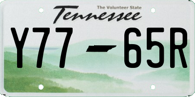 TN license plate Y7765R