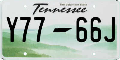 TN license plate Y7766J