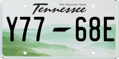 TN license plate Y7768E