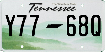 TN license plate Y7768Q