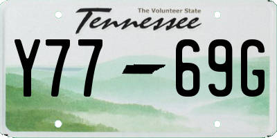 TN license plate Y7769G