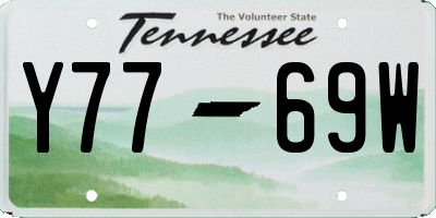 TN license plate Y7769W