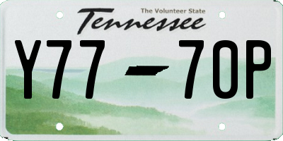 TN license plate Y7770P