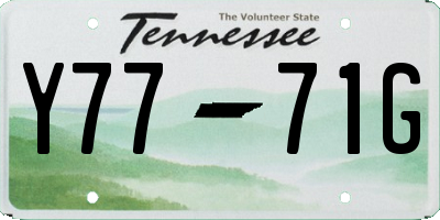 TN license plate Y7771G